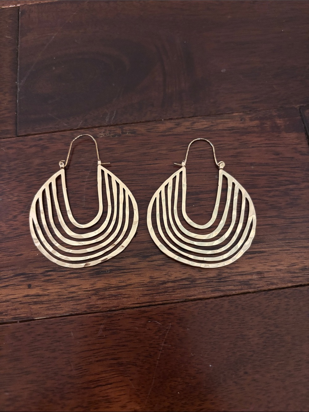 Gold Layered Arc Drop Earrings - Women Jewelry
